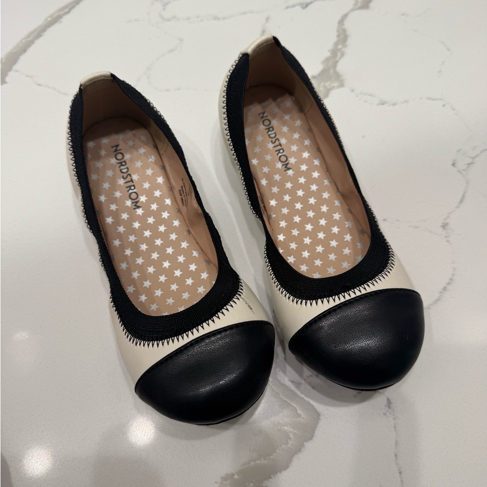 Nordstrom Girls Black and White Ballet Flats